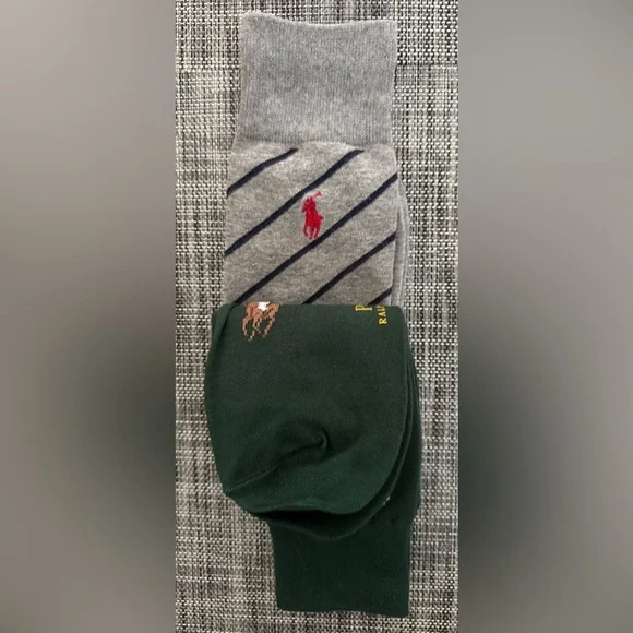 Polo by Ralph Lauren Black Socks with Polo Player Design - Picture 3 of 5